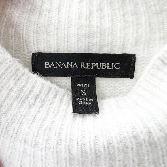 Banana Republic Women's Heathered Cream Turtleneck‎ Midi Sweater Dress Size SP - Picture 3 of 5